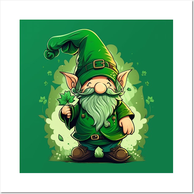 Features a green gnome s day Saint Patric Wall Art by presstex.ua@gmail.com